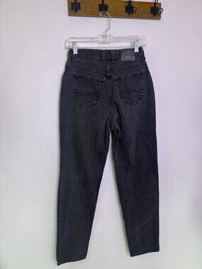 Lee Original Jeans Black High Rise Tapered Mom Jeans Women’s Size W26